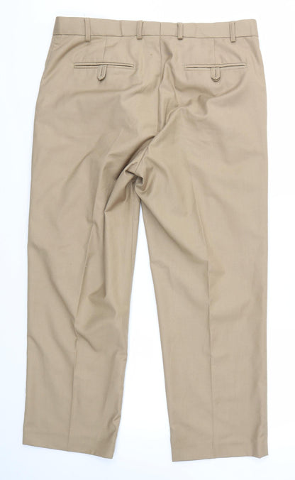 Skopes Mens Brown   Dress Pants Trousers Size 36 in L27 in