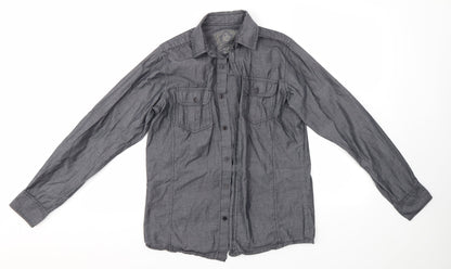 Primark Mens Grey    Button-Up Size S