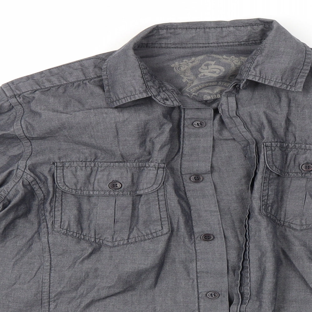 Primark Mens Grey    Button-Up Size S
