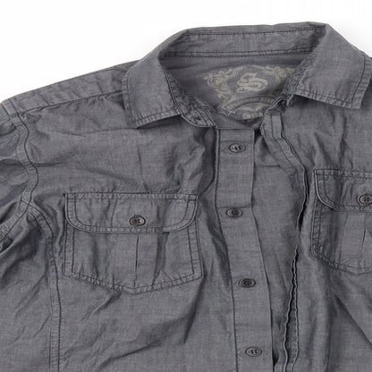 Primark Mens Grey    Button-Up Size S