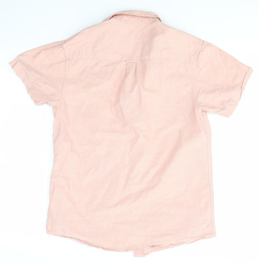 Primark Mens Pink    Button-Up Size S