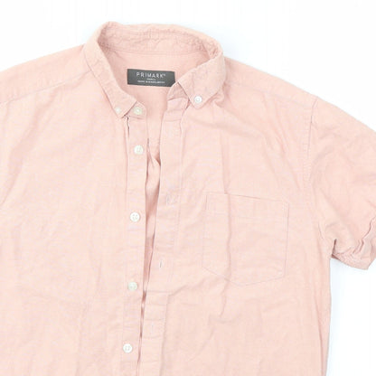 Primark Mens Pink    Button-Up Size S