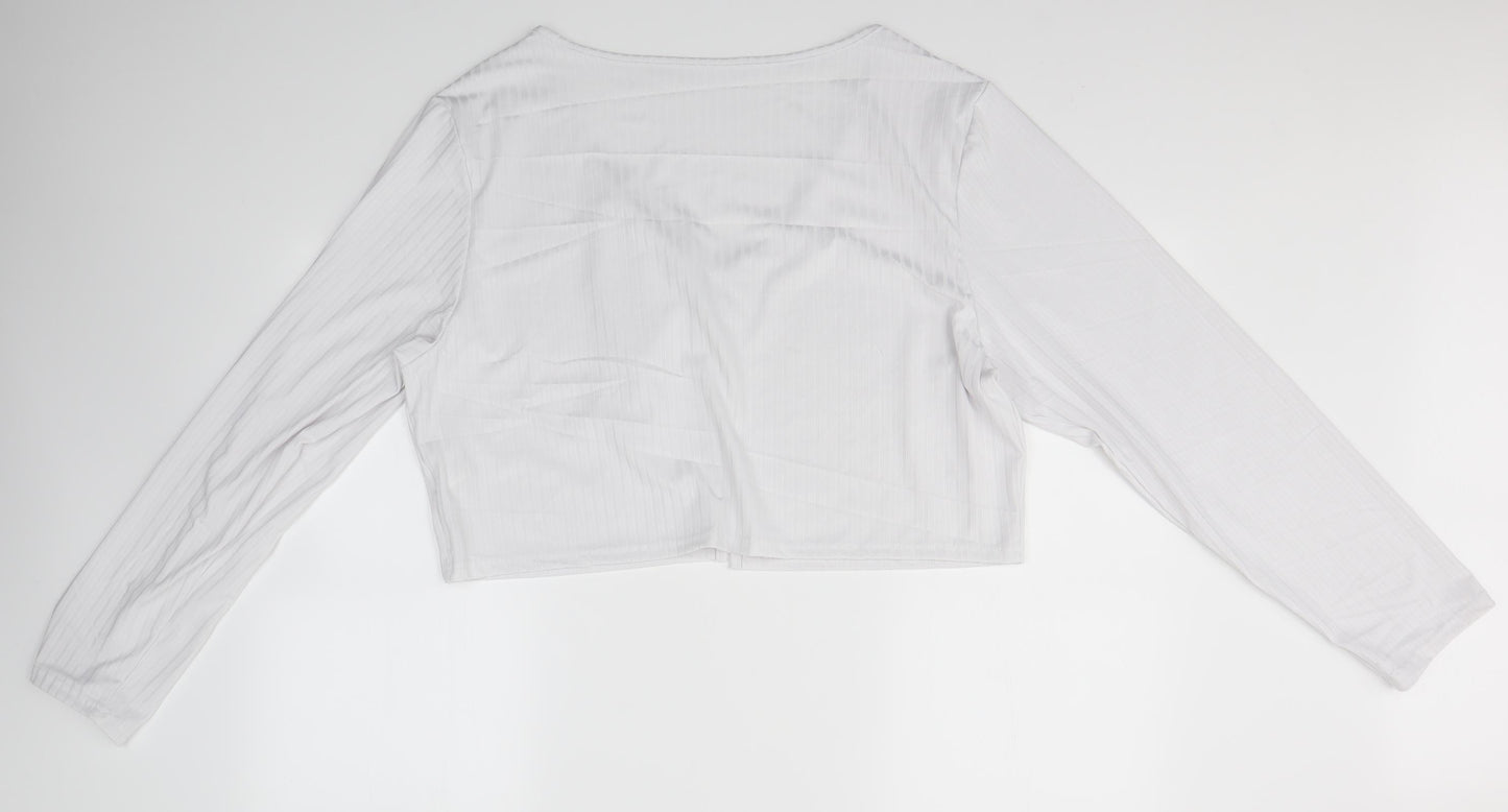 SheIn Womens White   Shrug Jumper Size 4XL