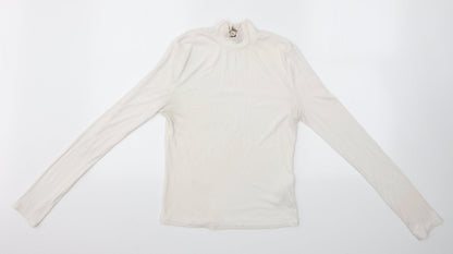 Womens UK Size 10 Miss Selfridge Ivory Basic Blouse
