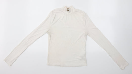 Womens UK Size 10 Miss Selfridge Ivory Basic Blouse