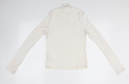Womens UK Size 10 Miss Selfridge Ivory Basic Blouse