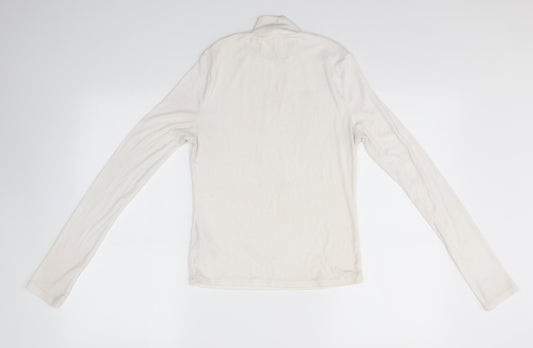 Womens UK Size 10 Miss Selfridge Ivory Basic Blouse
