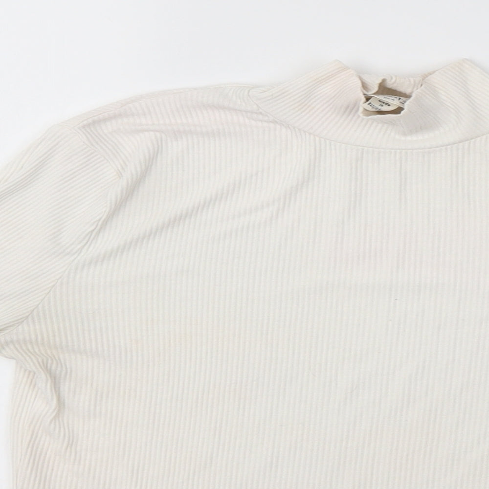 Womens UK Size 10 Miss Selfridge Ivory Basic Blouse