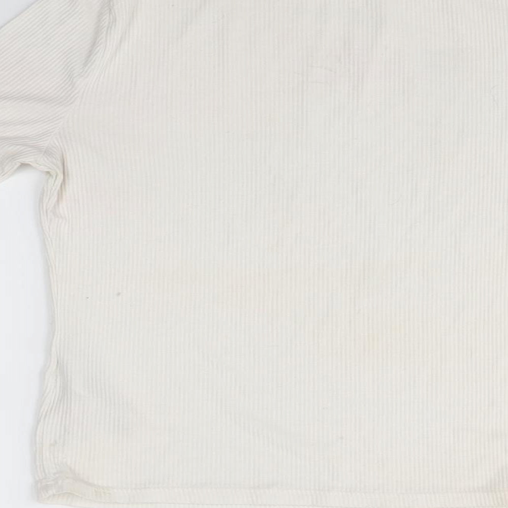 Womens UK Size 10 Miss Selfridge Ivory Basic Blouse