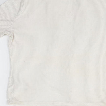 Womens UK Size 10 Miss Selfridge Ivory Basic Blouse
