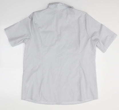 Womens UK Size 20 Preworn Grey Basic Button-Up