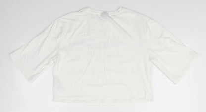 Womens UK Size 10 Topshop White Basic Blouse