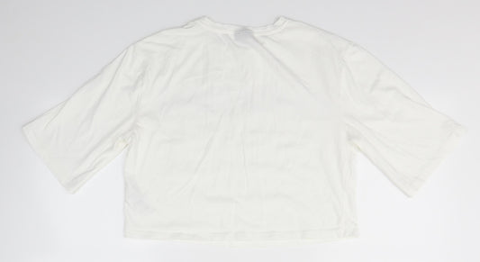 Womens UK Size 10 Topshop White Basic Blouse