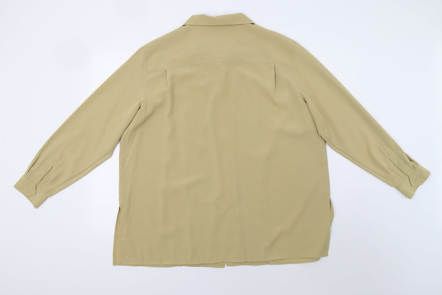 Womens UK Size 20 Classic Woman Yellow Basic Button-Up