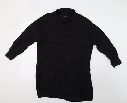 SheIn Womens Black   Tunic Button-Up Size 8