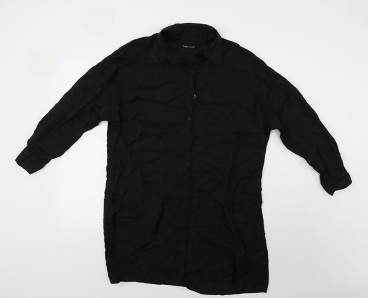 SheIn Womens Black   Tunic Button-Up Size 8