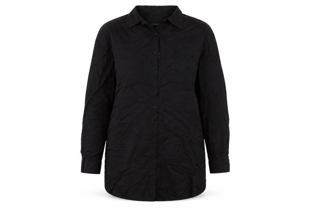 Womens UK Size 8 SheIn Black Tunic Button-Up