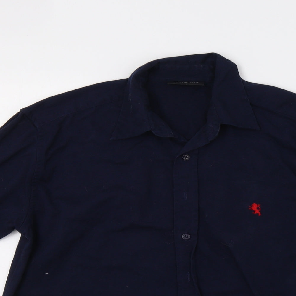 Mens UK Size M Originals Blue  Button-Up Long Sleeve Casual Shirt