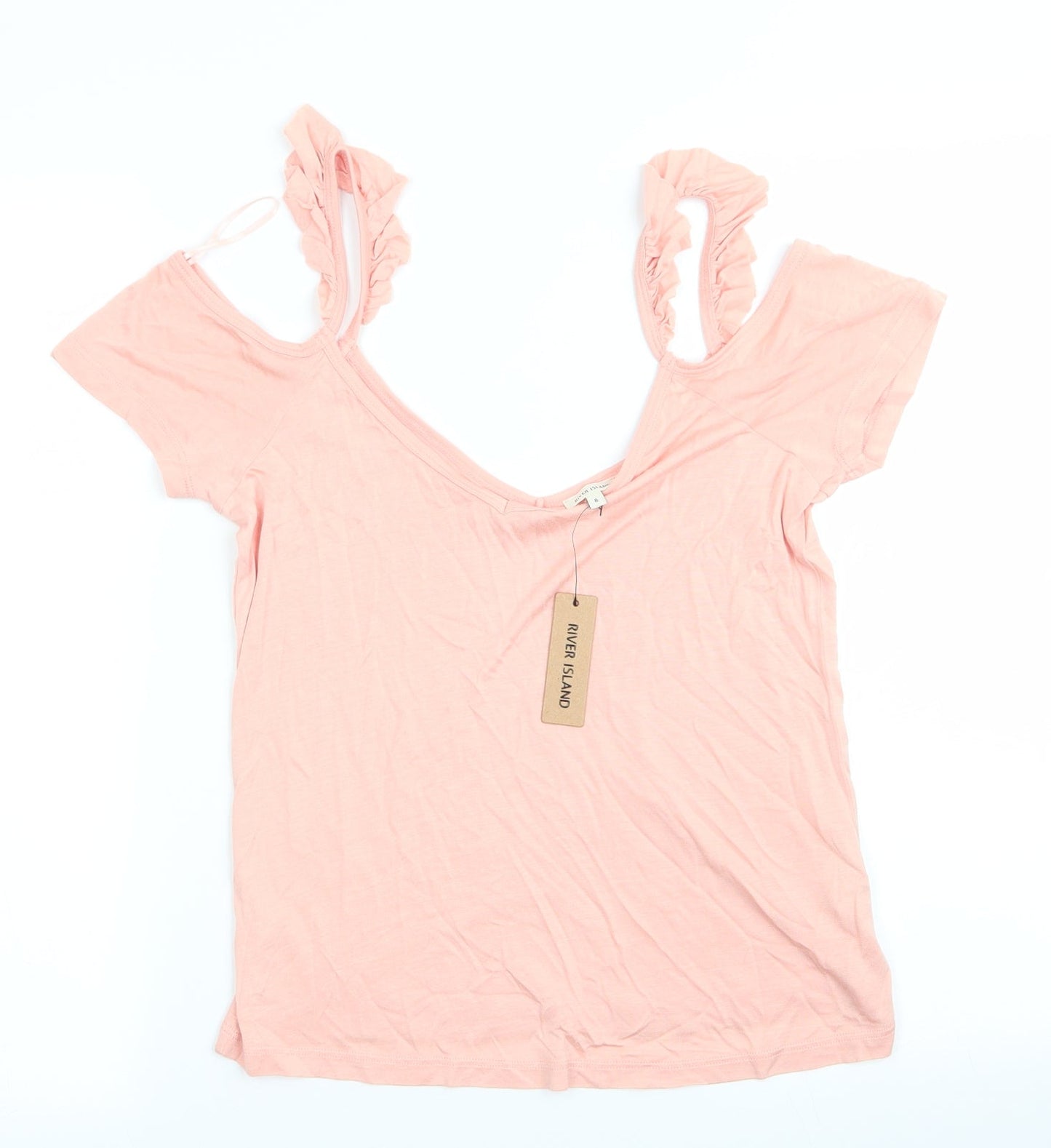 Womens UK Size 8 River Island Pink Camisole Tank