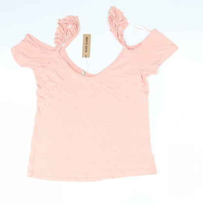 Womens UK Size 8 River Island Pink Camisole Tank