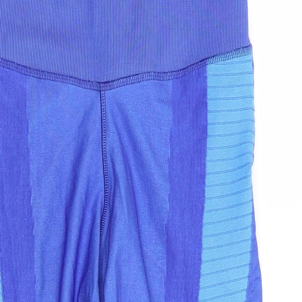 Dri-Fit Womens Blue Colourblock  Compression Leggings Size M L21 in - Cropped - Deep waist