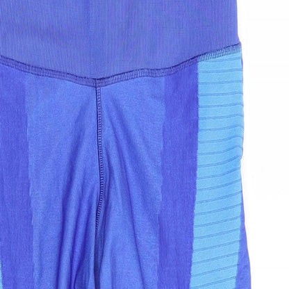 Dri-Fit Womens Blue Colourblock  Compression Leggings Size M L21 in - Cropped - Deep waist