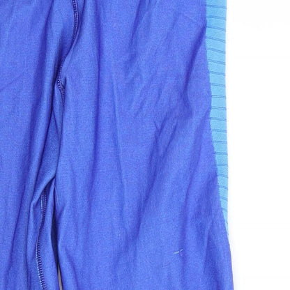 Dri-Fit Womens Blue Colourblock  Compression Leggings Size M L21 in - Cropped - Deep waist