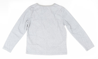 Star Wars by Primark Boys Grey Solid Fleece  Pyjama Top Size 9-10 Years  - Star Wars