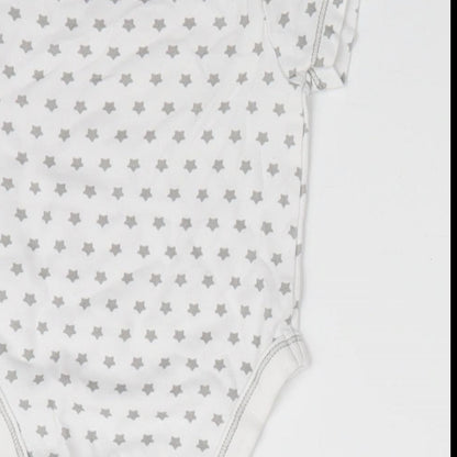 Lilly & Dan Baby Grey Geometric  Romper One-Piece Size 3-6 Months  - Star Print