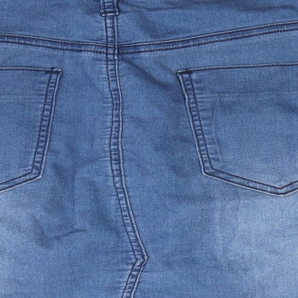 The Rockn Rev Womens Blue  Denim Mini Skirt Size 10