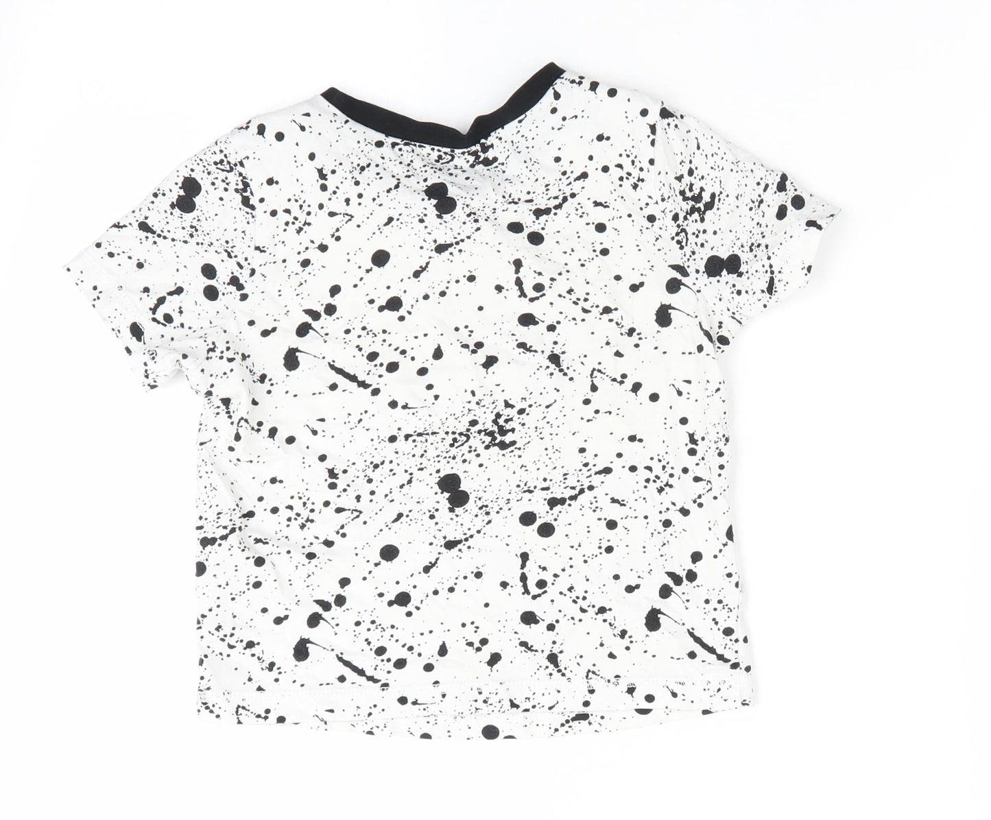 George Boys Black Animal Print  Basic T-Shirt Size 6-7 Years  - Gamer for Life