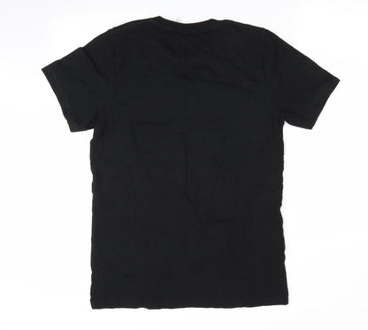 Mens UK Size M Canvas Black  T-Shirt
