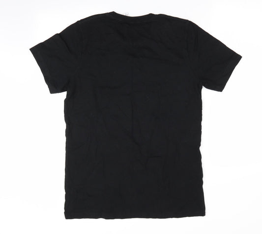 Mens UK Size M Canvas Black  T-Shirt
