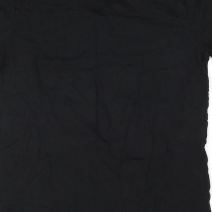 Mens UK Size M Canvas Black  T-Shirt