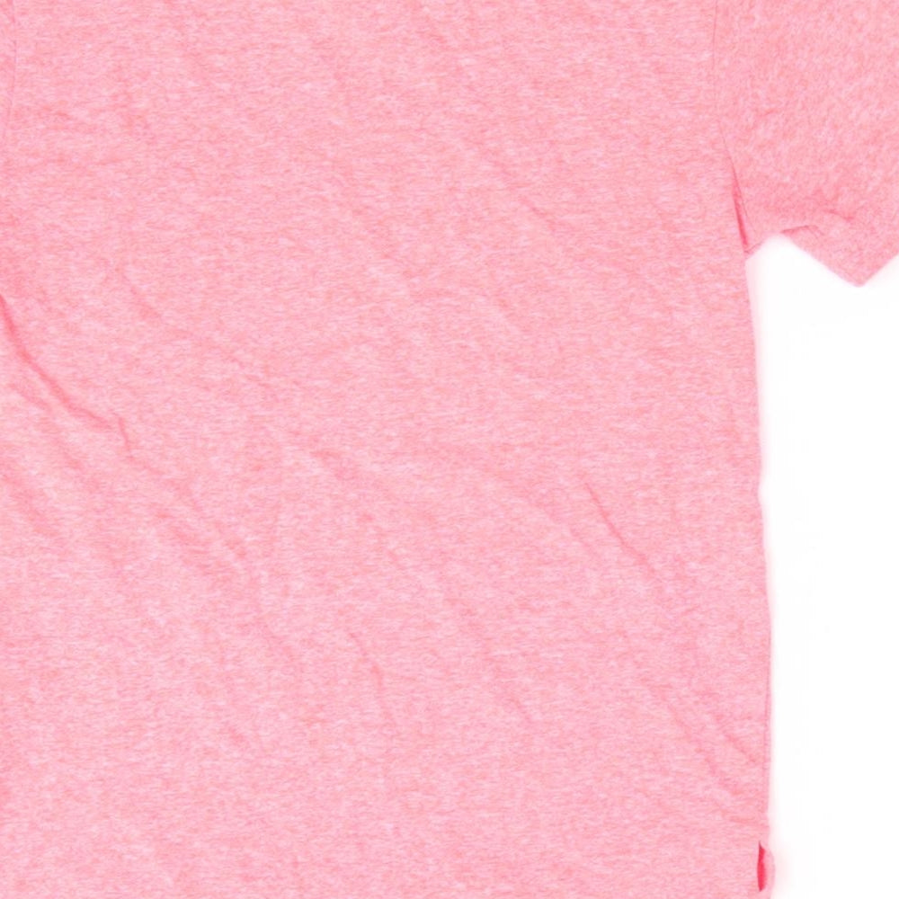 Brand and care label for Next boys’ orange basic t-shirt, size 4, years - florescent