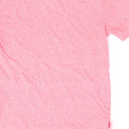 Brand and care label for Next boys’ orange basic t-shirt, size 4, years - florescent