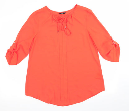 Womens UK Size 12 Florence and Fred Orange Tunic Blouse