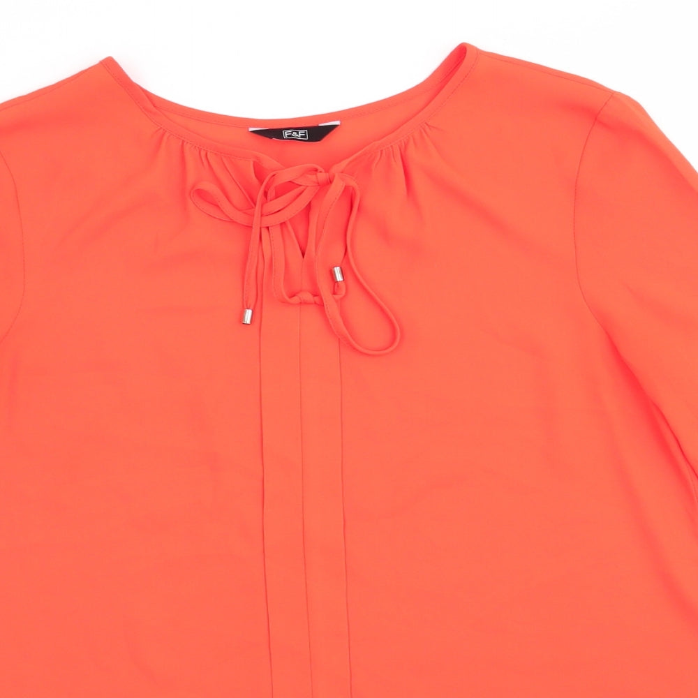 Womens UK Size 12 Florence and Fred Orange Tunic Blouse