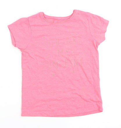Young Dimension Girls Orange   Basic T-Shirt Size 6-7 Years  - You are my sunshine