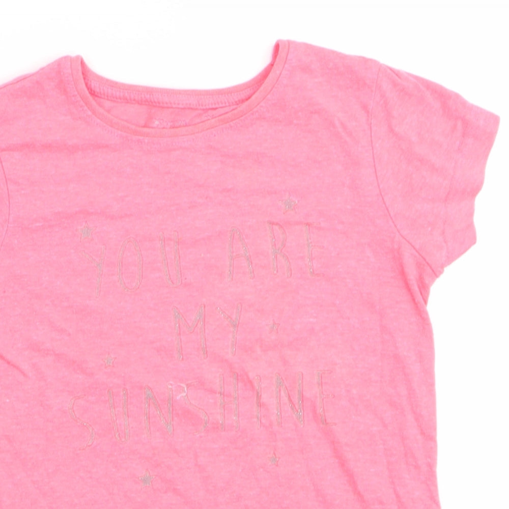 Young Dimension Girls Orange   Basic T-Shirt Size 6-7 Years  - You are my sunshine