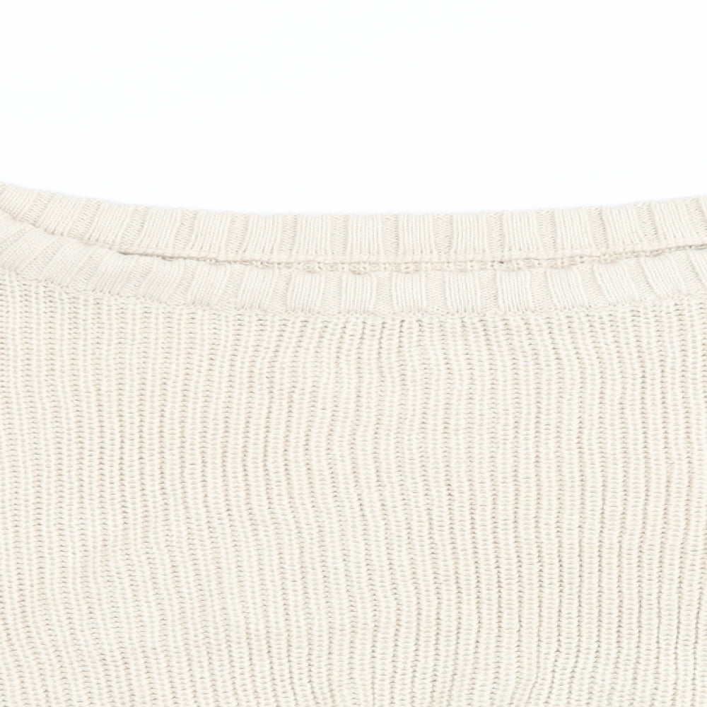Womens UK Size M Nasty Gal Beige Pullover Jumper