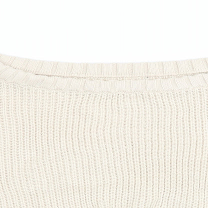 Womens UK Size M Nasty Gal Beige Pullover Jumper