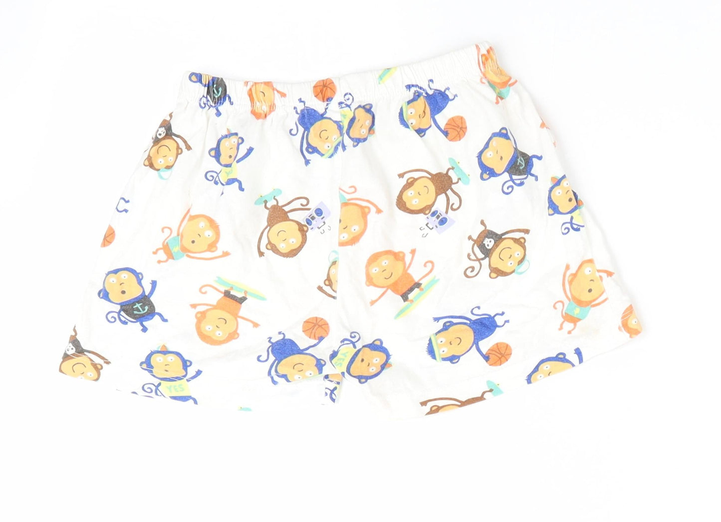 Primark Boys Ivory Animal Print   Sleep Shorts Size 3-4 Years  - Monkey Print