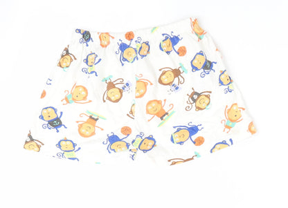 Primark Boys Ivory Animal Print   Sleep Shorts Size 3-4 Years  - Monkey Print