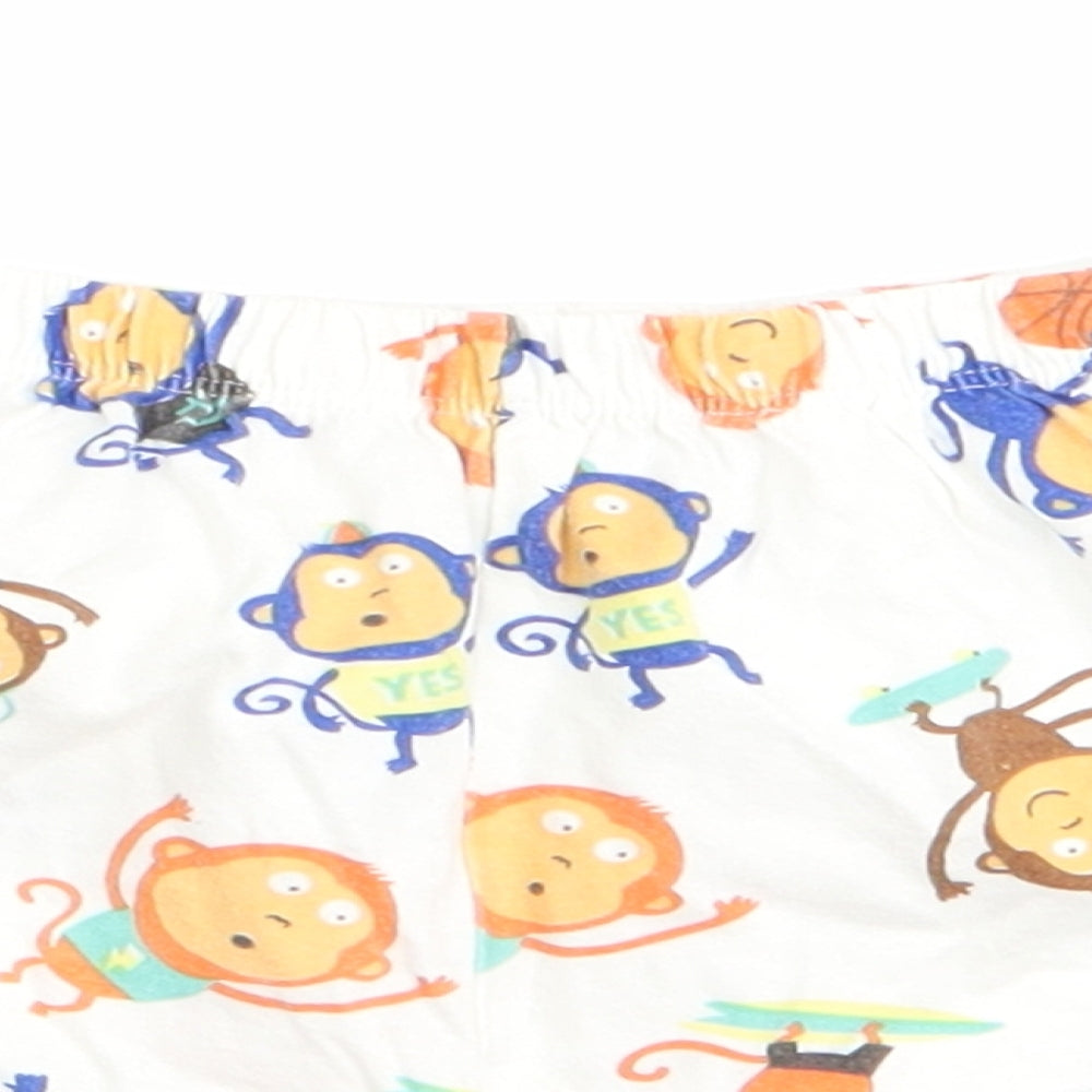 Primark Boys Ivory Animal Print   Sleep Shorts Size 3-4 Years  - Monkey Print