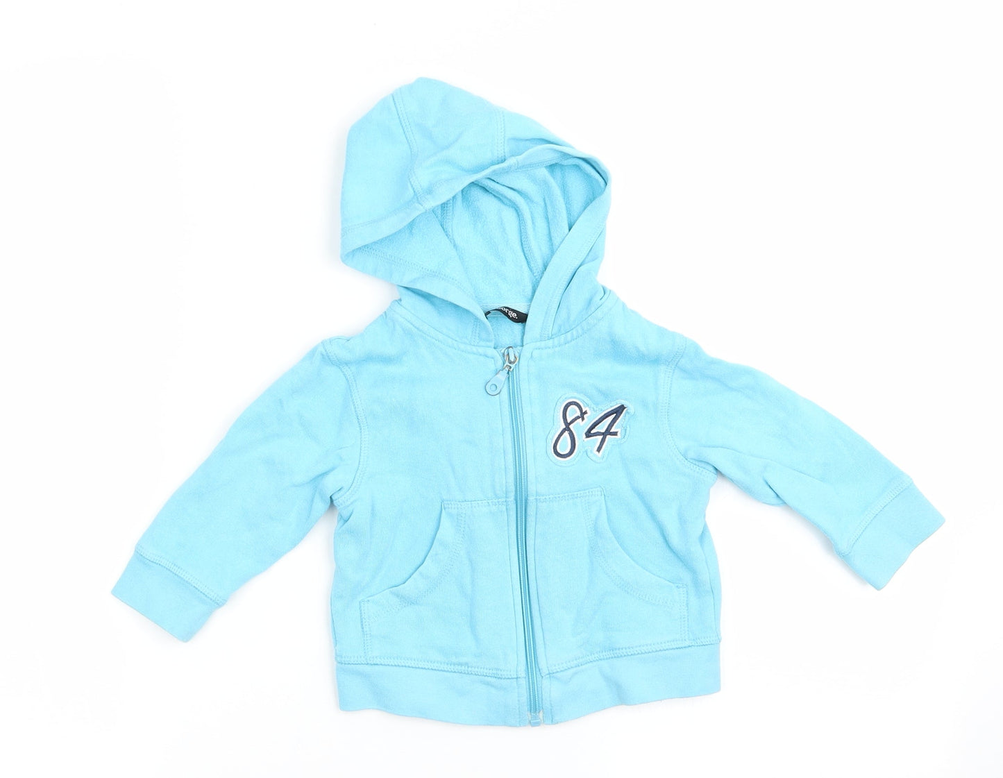 George Boys Blue   Full Zip Jumper Size 6-9 Months  - Hoodie