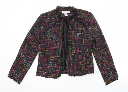 H&M Womens Multicoloured Check  Jacket Blazer Size 6