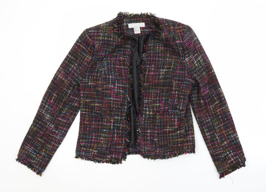H&M Womens Multicoloured Check  Jacket Blazer Size 6
