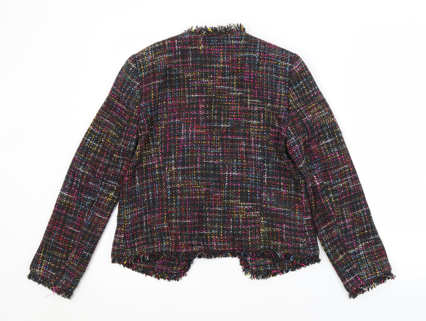 H&M Womens Multicoloured Check  Jacket Blazer Size 6