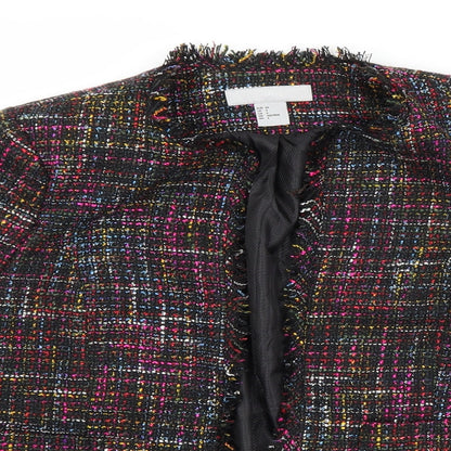 H&M Womens Multicoloured Check  Jacket Blazer Size 6